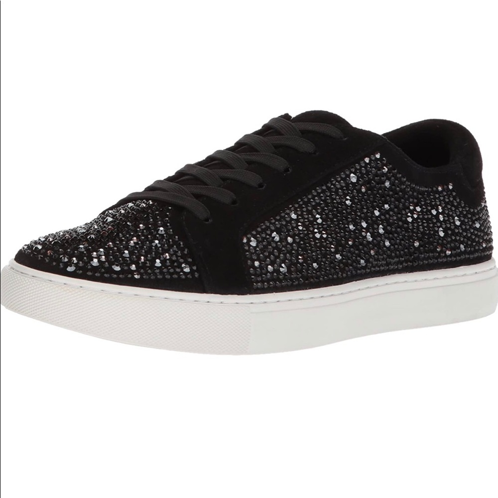 Swarovski crystal studded lace up sneakers